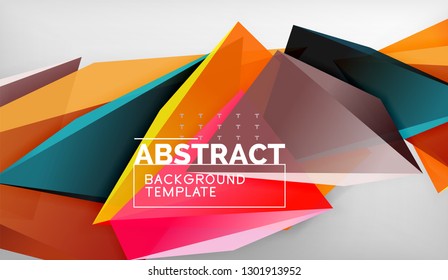 El color abstracto triangula el fondo geométrico. Mosaico triangular bajo estilo de poli. Ilustración del vector