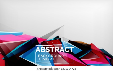 El color abstracto triangula el fondo geométrico. Mosaico triangular bajo estilo de poli. Ilustración del vector