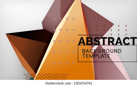 El color abstracto triangula el fondo geométrico. Mosaico triangular bajo estilo de poli. Ilustración del vector