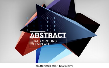 El color abstracto triangula el fondo geométrico. Mosaico triangular bajo estilo de poli. Ilustración del vector
