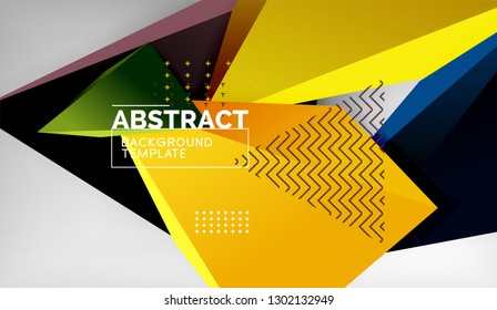 El color abstracto triangula el fondo geométrico. Mosaico triangular bajo estilo de poli. Ilustración del vector