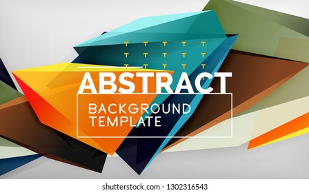 Abstrakte Dreiecke, geometrischer Hintergrund. Mosaik dreieckig Low-Poly-Stil. Vektorgrafik