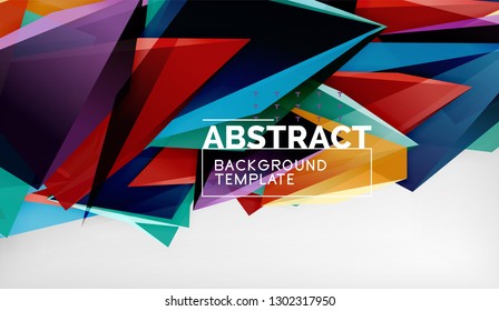 El color abstracto triangula el fondo geométrico. Mosaico triangular bajo estilo de poli. Ilustración del vector