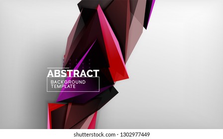 Fundo geométrico dos triângulos de cores abstratos. Mosaico triangular de baixo estilo poli. Ilustração vetorial