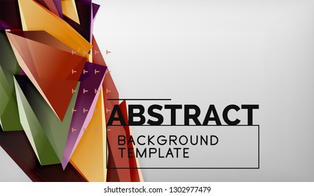 Abstrakte Dreiecke, geometrischer Hintergrund. Mosaik dreieckig Low-Poly-Stil. Vektorgrafik