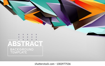 El color abstracto triangula el fondo geométrico. Mosaico triangular bajo estilo de poli. Ilustración del vector
