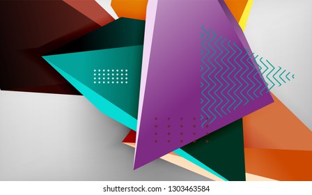 El color abstracto triangula el fondo geométrico. Mosaico triangular bajo estilo de poli. Ilustración del vector