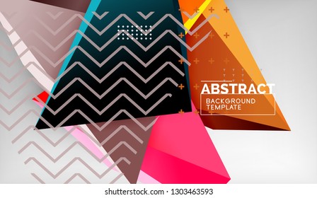 El color abstracto triangula el fondo geométrico. Mosaico triangular bajo estilo de poli. Ilustración del vector