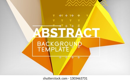 Abstract color triangles geometric background. Mosaic triangular low poly style. Vector illustration