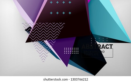 El color abstracto triangula el fondo geométrico. Mosaico triangular bajo estilo de poli. Ilustración del vector