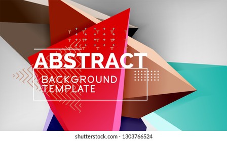 El color abstracto triangula el fondo geométrico. Mosaico triangular bajo estilo de poli. Ilustración del vector