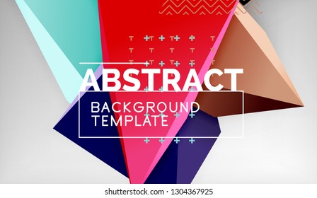 Abstrakte Dreiecke, geometrischer Hintergrund. Mosaik dreieckig Low-Poly-Stil. Vektorgrafik