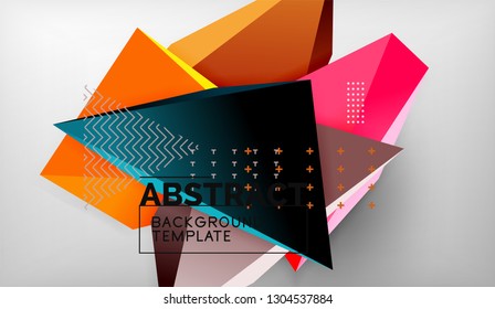 El color abstracto triangula el fondo geométrico. Mosaico triangular bajo estilo de poli. Ilustración del vector