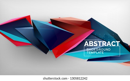 El color abstracto triangula el fondo geométrico. Mosaico triangular bajo estilo de poli. Ilustración del vector