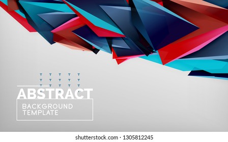 Abstrakte Dreiecke, geometrischer Hintergrund. Mosaik dreieckig Low-Poly-Stil. Vektorgrafik