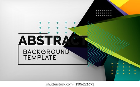 Abstrakte Dreiecke, geometrischer Hintergrund. Mosaik dreieckig Low-Poly-Stil. Vektorgrafik