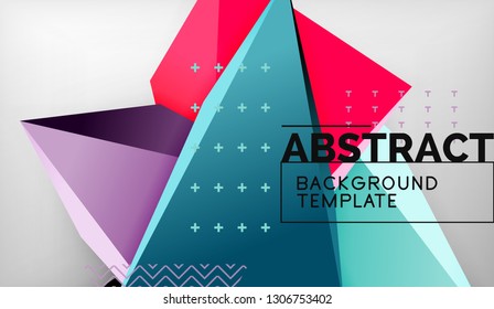 Abstrakte Dreiecke, geometrischer Hintergrund. Mosaik dreieckig Low-Poly-Stil. Vektorgrafik