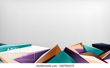 Abstrakte Dreiecke, geometrischer Hintergrund. Mosaik dreieckig Low-Poly-Stil. Vektorgrafik
