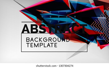 Fundo geométrico dos triângulos de cores abstratos. Mosaico triangular de baixo estilo poli. Ilustração vetorial