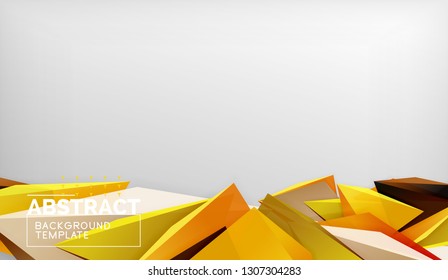 Abstract color triangles geometric background. Mosaic triangular low poly style. Vector illustration