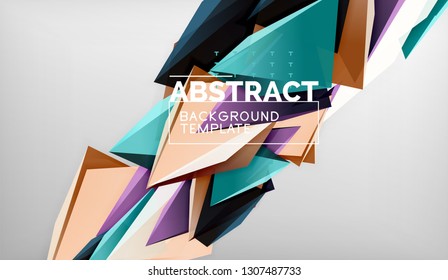 El color abstracto triangula el fondo geométrico. Mosaico triangular bajo estilo de poli. Ilustración del vector