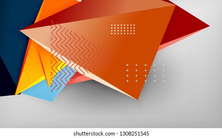 El color abstracto triangula el fondo geométrico. Mosaico triangular bajo estilo de poli. Ilustración del vector