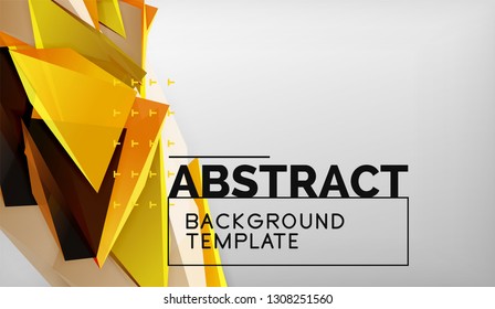 Abstrakte Dreiecke, geometrischer Hintergrund. Mosaik dreieckig Low-Poly-Stil. Vektorgrafik