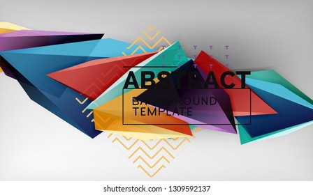 El color abstracto triangula el fondo geométrico. Mosaico triangular bajo estilo de poli. Ilustración del vector