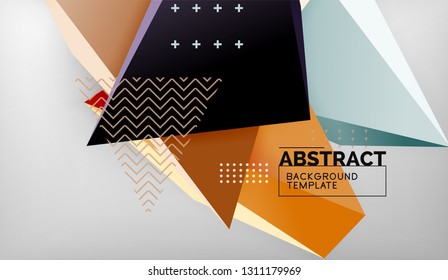 Fundo geométrico dos triângulos de cores abstratos. Mosaico triangular de baixo estilo poli. Ilustração vetorial