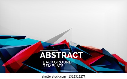 El color abstracto triangula el fondo geométrico. Mosaico triangular bajo estilo de poli. Ilustración del vector