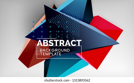 Abstrakte Dreiecke, geometrischer Hintergrund. Mosaik dreieckig Low-Poly-Stil. Vektorgrafik