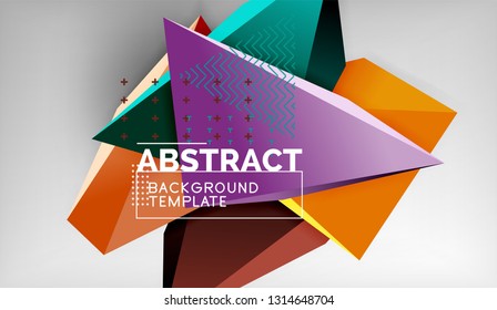 El color abstracto triangula el fondo geométrico. Mosaico triangular bajo estilo de poli. Ilustración del vector