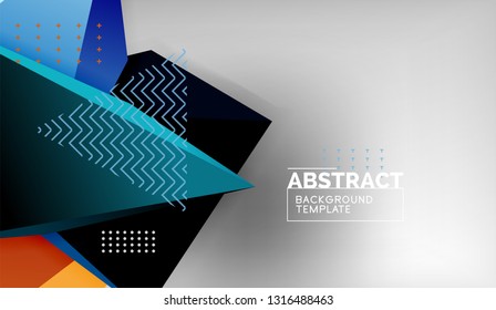 El color abstracto triangula el fondo geométrico. Mosaico triangular bajo estilo de poli. Ilustración del vector