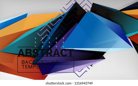 El color abstracto triangula el fondo geométrico. Mosaico triangular bajo estilo de poli. Ilustración del vector