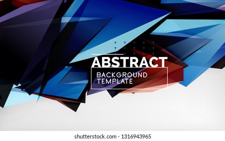 El color abstracto triangula el fondo geométrico. Mosaico triangular bajo estilo de poli. Ilustración del vector