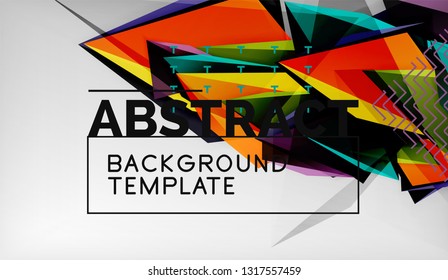 El color abstracto triangula el fondo geométrico. Mosaico triangular bajo estilo de poli. Ilustración del vector