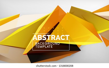 Abstract color triangles geometric background. Mosaic triangular low poly style. Vector illustration