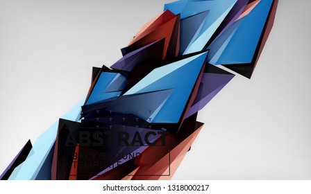 El color abstracto triangula el fondo geométrico. Mosaico triangular bajo estilo de poli. Ilustración del vector