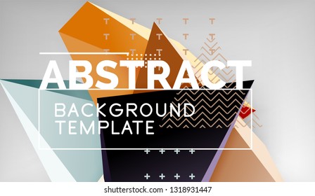 El color abstracto triangula el fondo geométrico. Mosaico triangular bajo estilo de poli. Ilustración del vector
