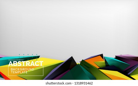 El color abstracto triangula el fondo geométrico. Mosaico triangular bajo estilo de poli. Ilustración del vector