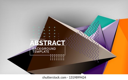 El color abstracto triangula el fondo geométrico. Mosaico triangular bajo estilo de poli. Ilustración del vector