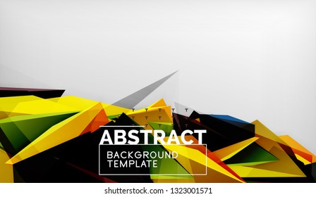 Abstrakte Dreiecke, geometrischer Hintergrund. Mosaik dreieckig Low-Poly-Stil. Vektorgrafik
