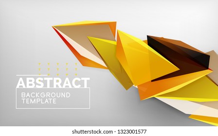 Abstract color triangles geometric background. Mosaic triangular low poly style. Vector illustration