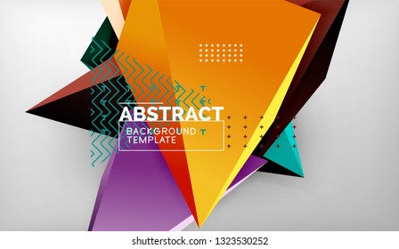 El color abstracto triangula el fondo geométrico. Mosaico triangular bajo estilo de poli. Ilustración del vector