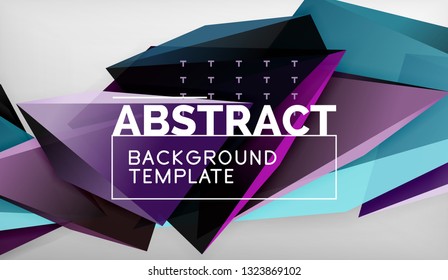 El color abstracto triangula el fondo geométrico. Mosaico triangular bajo estilo de poli. Ilustración del vector