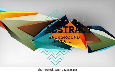 El color abstracto triangula el fondo geométrico. Mosaico triangular bajo estilo de poli. Ilustración del vector