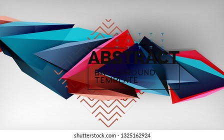 El color abstracto triangula el fondo geométrico. Mosaico triangular bajo estilo de poli. Ilustración del vector