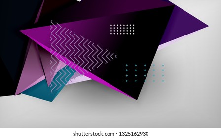 El color abstracto triangula el fondo geométrico. Mosaico triangular bajo estilo de poli. Ilustración del vector