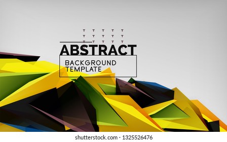 Abstrakte Dreiecke, geometrischer Hintergrund. Mosaik dreieckig Low-Poly-Stil. Vektorgrafik