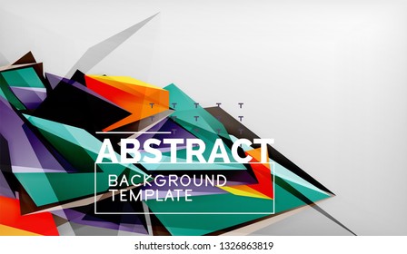 El color abstracto triangula el fondo geométrico. Mosaico triangular bajo estilo de poli. Ilustración del vector